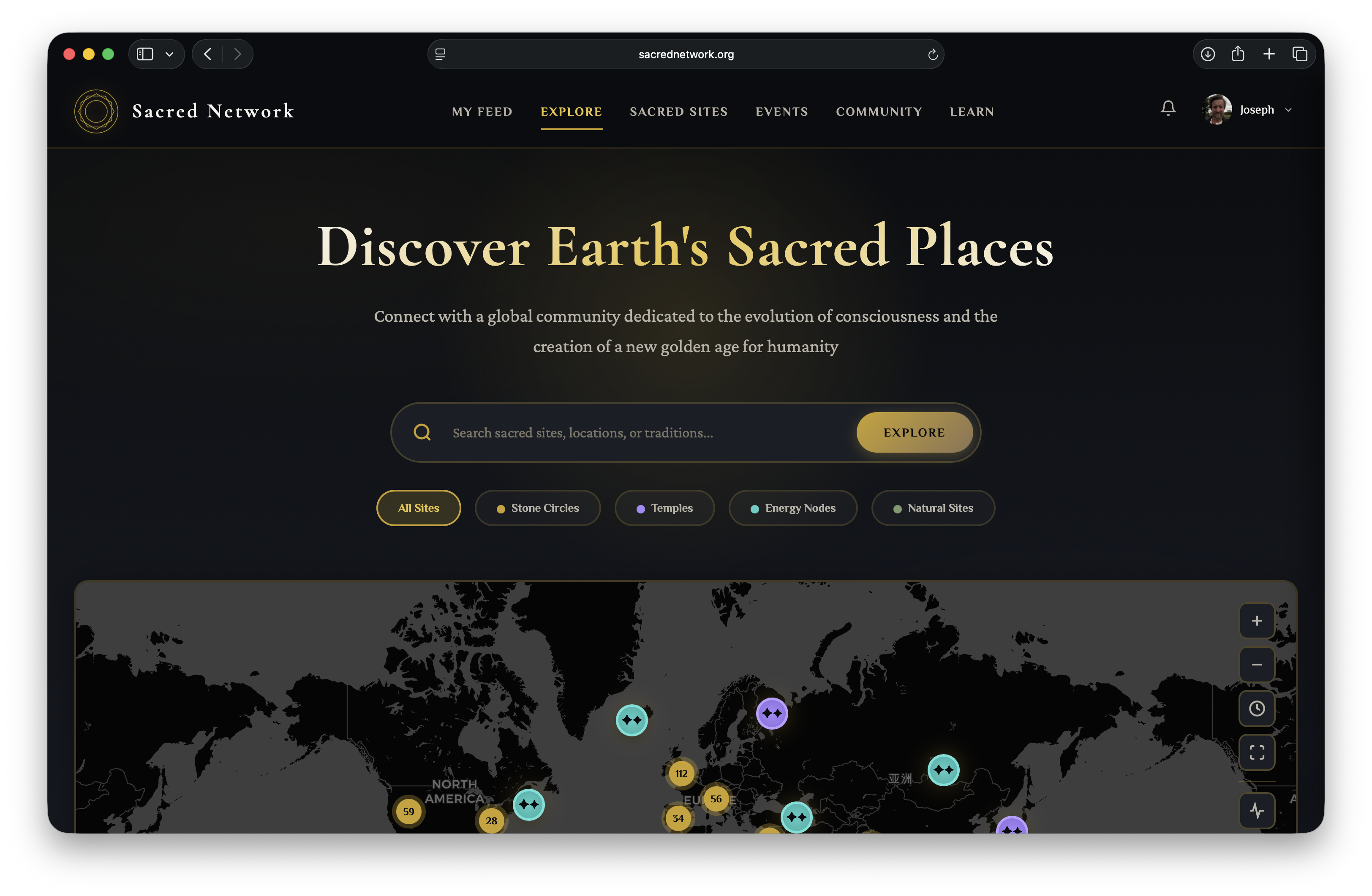 Sacred Network screenshot 1