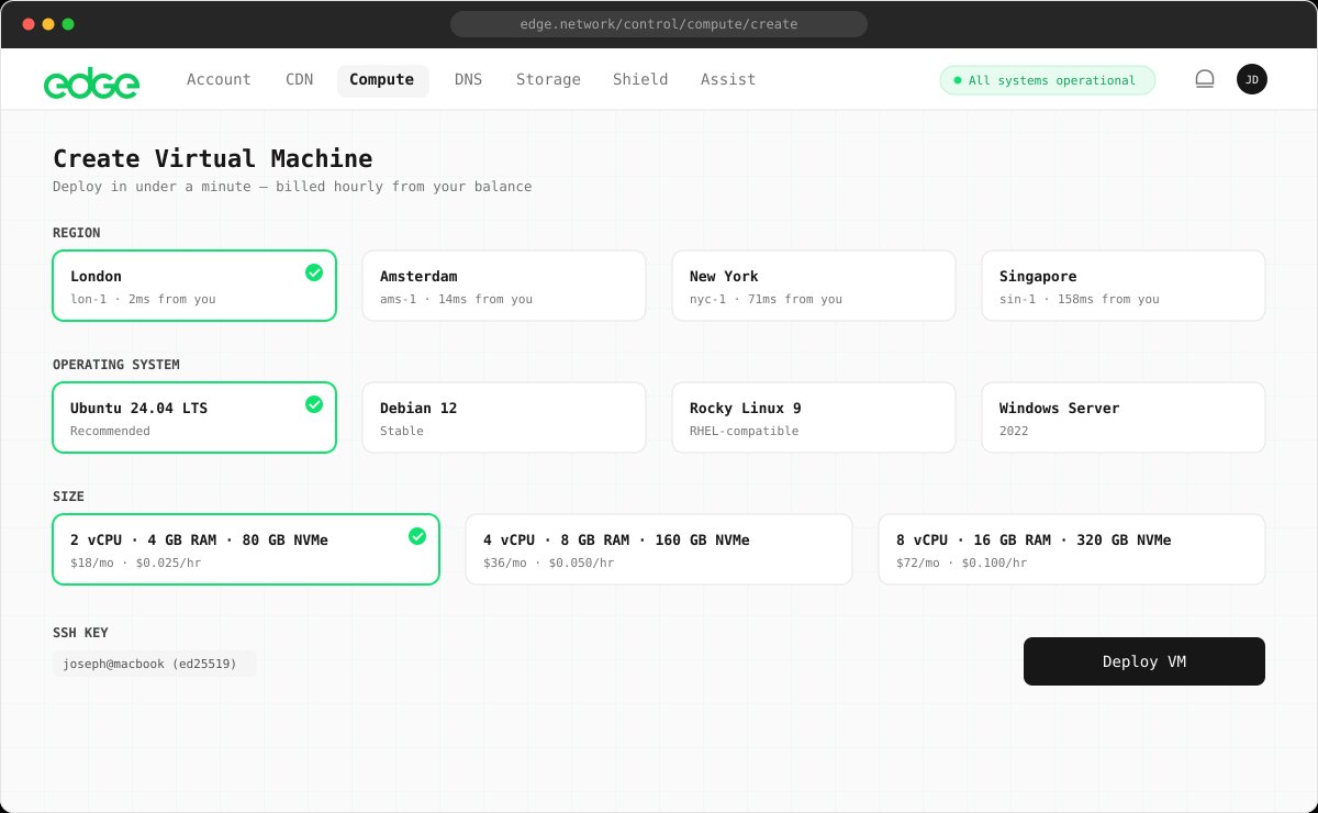 Region selection in Create VM form
